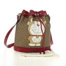 GUCCI Micro GG Supreme Doraemon x Fujiko-Pro Bag PVC Beige 655597 Auth 183006M-12