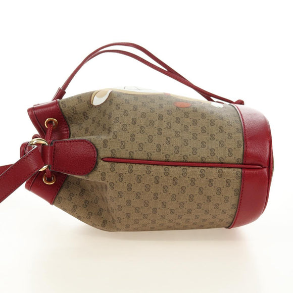 GUCCI Micro GG Supreme Doraemon x Fujiko-Pro Bag PVC Beige 655597 Auth 183006M