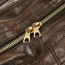 BALENCIAGA The Giant Part Time Bag Leather 2way Brown Gold 173082 Auth 183007M-17