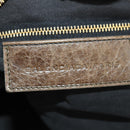 BALENCIAGA The Giant Part Time Bag Leather 2way Brown Gold 173082 Auth 183007M-19