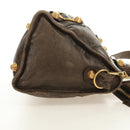BALENCIAGA The Giant Part Time Bag Leather 2way Brown Gold 173082 Auth 183007M-5