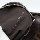 FENDI Zucca Canvas Mamma Baguette Shoulder Bag Black Brown Auth 183009M-11