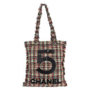 CHANEL Tote Bag Tweed Multicolor CC Auth 183010SM-13