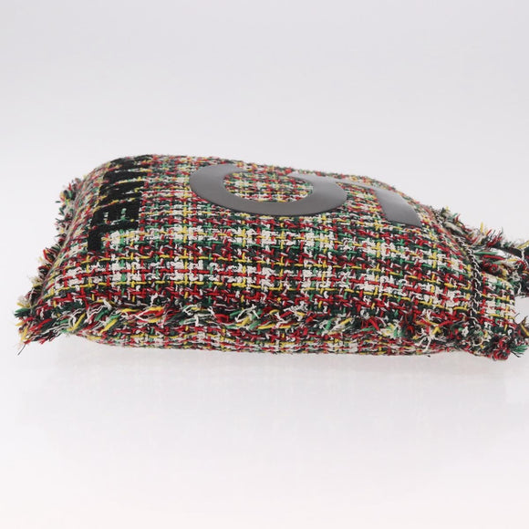 CHANEL Tote Bag Tweed Multicolor CC Auth 183010SM