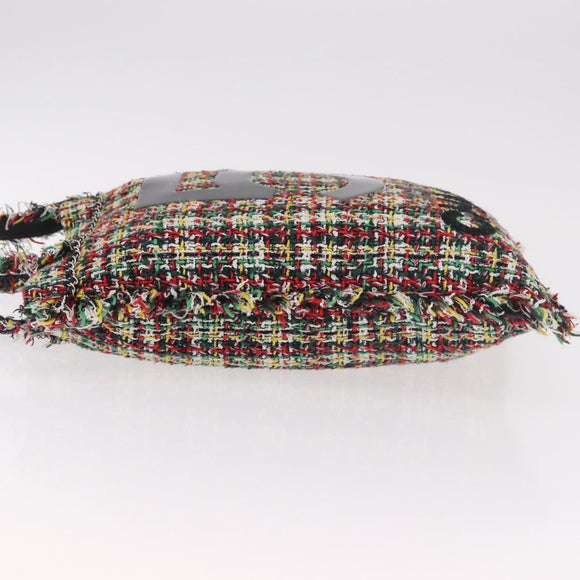CHANEL Tote Bag Tweed Multicolor CC Auth 183010SM