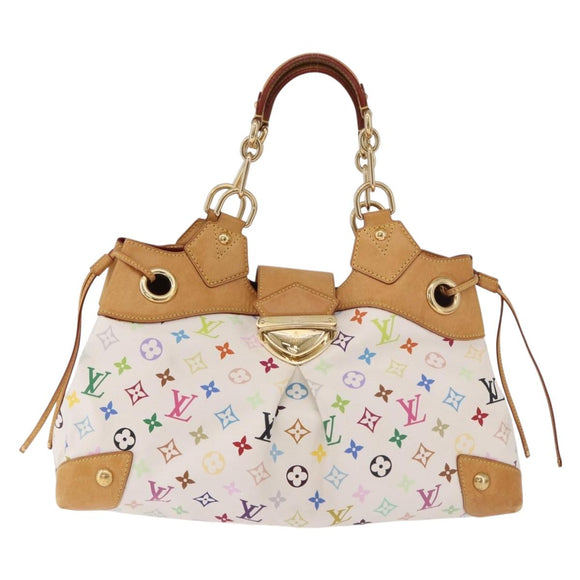 LOUIS VUITTON Monogram Multicolore Ursula Henkeltasche Weiß M40123 LV Auth 183012V