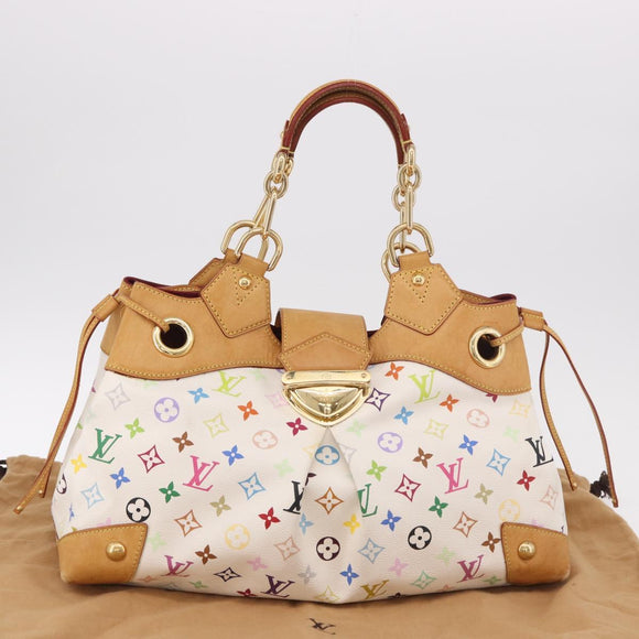 LOUIS VUITTON Monogram Multicolore Ursula Henkeltasche Weiß M40123 LV Auth 183012V