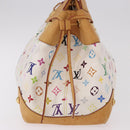 LOUIS VUITTON Monogram Multicolore Ursula Henkeltasche Weiß M40123 LV Auth 183012V-5