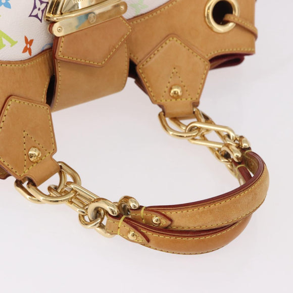 LOUIS VUITTON Monogram Multicolore Ursula Henkeltasche Weiß M40123 LV Auth 183012V