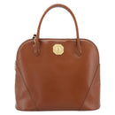 SAINT LAURENT Hand Bag Leather 2way Brown Gold Auth 183013-13