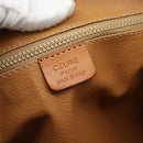 CELINE Macadam Canvas Boston Bag PVC Leather Brown Gold Auth 183015A-15