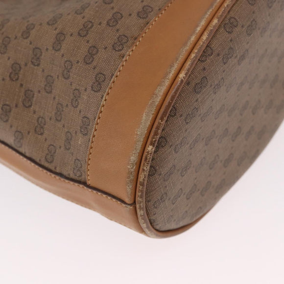 GUCCI Micro GG Supreme Shoulder Bag PVC Beige Gold 007 86 0044 Auth 183016