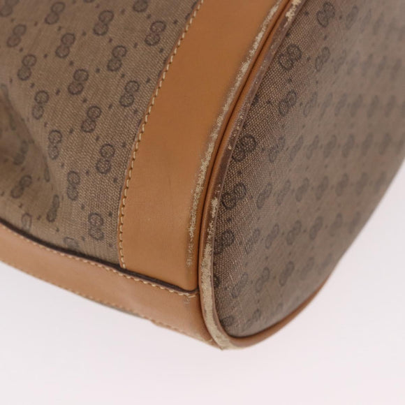 GUCCI Micro GG Supreme Shoulder Bag PVC Beige Gold 007 86 0044 Auth 183016