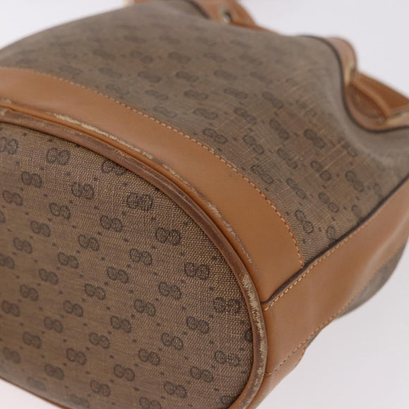 GUCCI Micro GG Supreme Shoulder Bag PVC Beige Gold 007 86 0044 Auth 183016