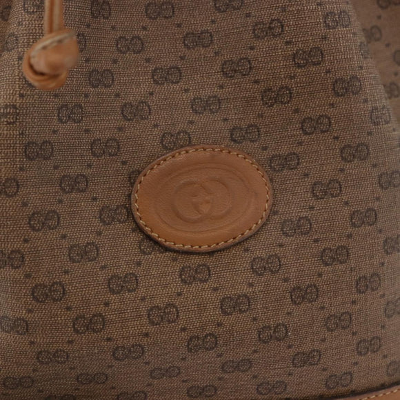 GUCCI Micro GG Supreme Shoulder Bag PVC Beige Gold 007 86 0044 Auth 183016
