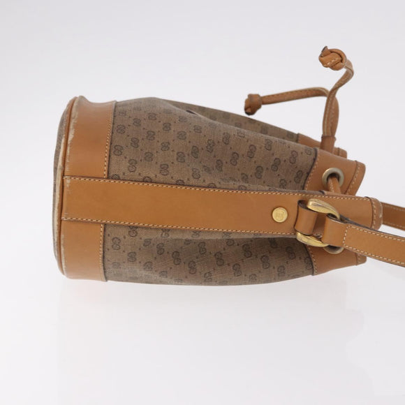 GUCCI Micro GG Supreme Shoulder Bag PVC Beige Gold 007 86 0044 Auth 183016