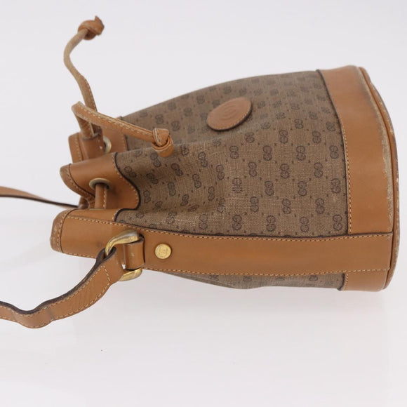 GUCCI Micro GG Supreme Shoulder Bag PVC Beige Gold 007 86 0044 Auth 183016