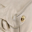 VALENTINO Hand Bag Leather 2way Gold Auth 183017A-15