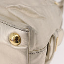 VALENTINO Hand Bag Leather 2way Gold Auth 183017A-16