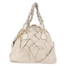 VALENTINO Hand Bag Leather 2way Gold Auth 183017A-13