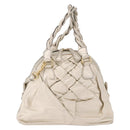 VALENTINO Hand Bag Leather 2way Gold Auth 183017A-2
