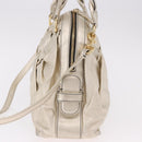 VALENTINO Hand Bag Leather 2way Gold Auth 183017A-3