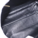 Salvatore Ferragamo Vala Chain Shoulder Bag Suede 2way Black Gold Auth 183018A-11