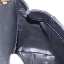 Salvatore Ferragamo Vala Chain Shoulder Bag Suede 2way Black Gold Auth 183018A-21