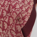 Christian Dior Trotter Canvas Schoudertas Rood Zilver Auth 183019A-8