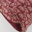 Christian Dior Trotter Canvas Schoudertas Rood Zilver Auth 183019A-15