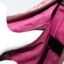 Christian Dior Trotter Canvas Schoudertas Rood Zilver Auth 183019A-11