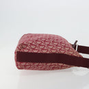 Christian Dior Trotter Canvas Schoudertas Rood Zilver Auth 183019A-3