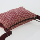 Christian Dior Trotter Canvas Schoudertas Rood Zilver Auth 183019A-6