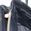 Gianni Versace Shoulder Bag Leather Embossed Black Gold Auth 183020-19