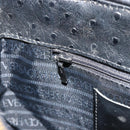 Gianni Versace Shoulder Bag Leather Embossed Black Gold Auth 183020-20