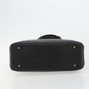 Gianni Versace Shoulder Bag Leather Embossed Black Gold Auth 183020-5