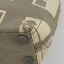 CHANEL Window Line Tote Bag Canvas Beige Gold CC Auth 183024-9