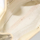 CHANEL Window Line Tote Bag Canvas Beige Gold CC Auth 183024-11