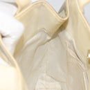 CHANEL Window Line Tote Bag Canvas Beige Gold CC Auth 183024-18