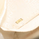 CHANEL Window Line Tote Bag Canvas Beige Gold CC Auth 183024-12