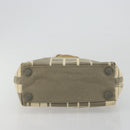 CHANEL Window Line Tote Bag Canvas Beige Gold CC Auth 183024-5