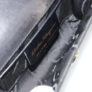 Salvatore Ferragamo Vala Kette Umhängetasche Leder Schwarz Gold Original 183025-17