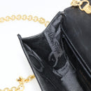 Salvatore Ferragamo Vala Kette Umhängetasche Leder Schwarz Gold Original 183025-19