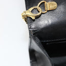 Salvatore Ferragamo Vala Kette Umhängetasche Leder Schwarz Gold Original 183025-20