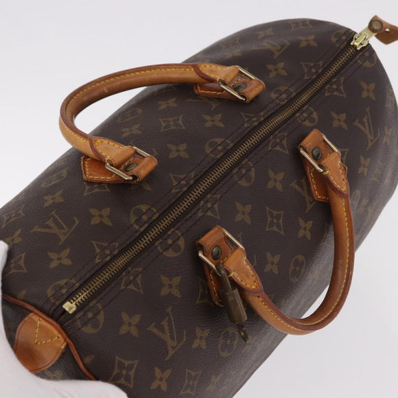 LOUIS VUITTON Monogram Speedy 35 Hand Bag M41524 LV Auth 183027A