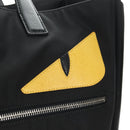 FENDI Monster Bugs Tote Bag Nylon Black Silver Auth 183030M-17