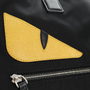 FENDI Monster Bugs Tote Bag Nylon Black Silver Auth 183030M-18