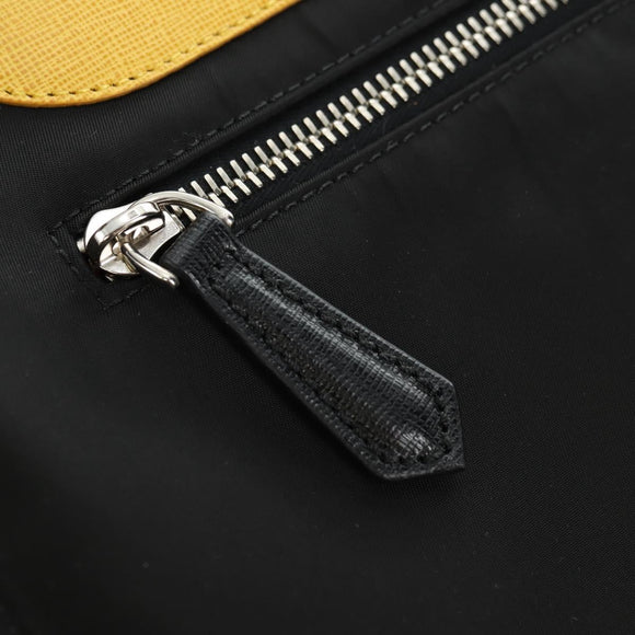 FENDI Monster Bugs Tote Bag Nylon Black Silver Auth 183030M