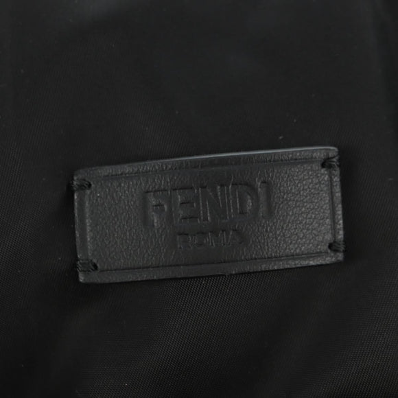 FENDI Monster Bugs Tote Bag Nylon Black Silver Auth 183030M