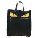 FENDI Monster Bugs Tote Bag Nylon Black Silver Auth 183030M-13